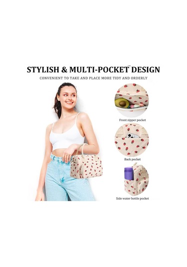 Geeksen Siyah Korduroy Isı Yalıtımlı Çanta - Büyük Kapasiteli, Çoklu Cep, Piknik/seyahat/iş İçin 29x17x22.5cm Gösterildiği Gibi