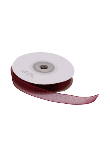 Organze Kurdele 20 Mm 22 Metre Bordo N11.1287
