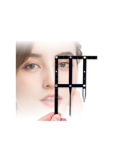 Sones Kaş Cetveli Üç Noktalı Konumlandırma Denge Kaş Kartı Gümüş