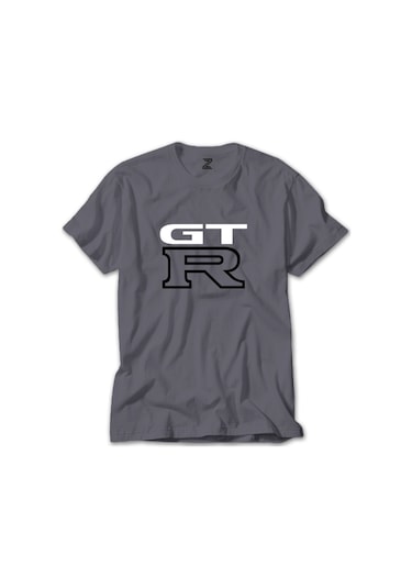 Nissan Gtr Logo Gri Tişört-Gri