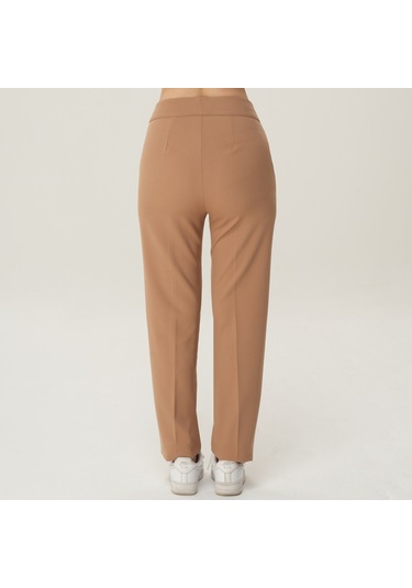 Deryam Tekstil Boru Paça Pantolon Bej