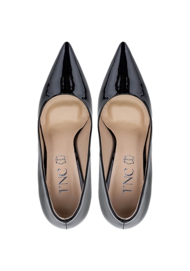 Tamer Tanca Kadın Hakiki Deri Siyah Rugan Topuklu Ayakkabı 1027 253 Bn Ayk Y25 Sıyah Rgn Siyah