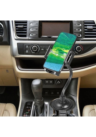 Microcase Araç Içi Bardaklıktan Monte Telefon Tutucu Siyah Al2910