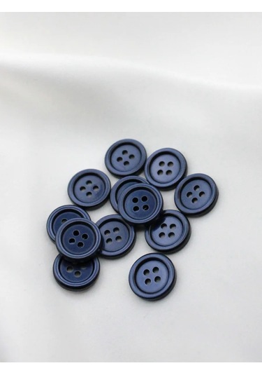 The New Button Tek Renkli Dekoratif Düğmeler 11 Mm 12 Adet 280416177