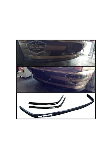 Bmw 5 Serisi E34 1987-1996 Uyumlu Üniversal Laguna Lip Esnek Ön Lip 2 Parça Tampon Altı Dil Karlık Ön Ek 00 Şüscaroto Aksesuar