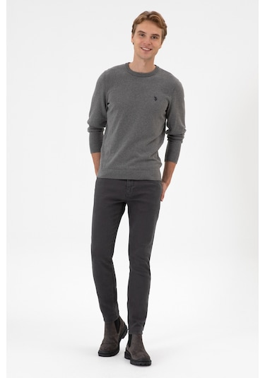 U.s. Polo Assn. Erkek Gri Melanj Kazak /triko 50313713-vr086 Gri Melanj