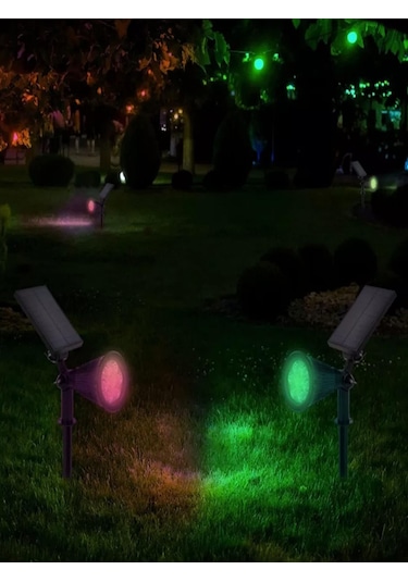 Greentech Güneş Enerjili Renk Değiştiren 7 Ledli Bahçe Aydınlatma / GT-SL04