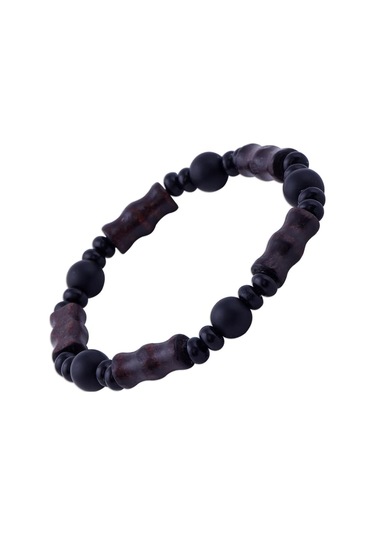 Siyah Oniks ve Ağaç Bileklik