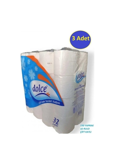 Dolce Tuvalet Kağıdı Çift Katlı 3 x 32 Rulo