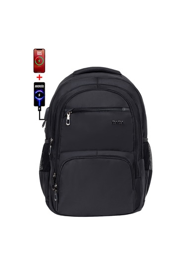 Dada 04 Siyah Laptop Sırt Çantası 14-15,6 İnç Usb Aparat Ortopedik Sırt  Darbe Emici Koruma