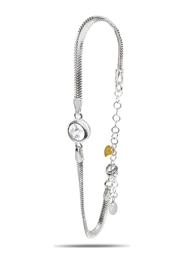 Brezza Lusso Jewelry Raund Diamond Special Lusso Kadın Gümüş Bileklik