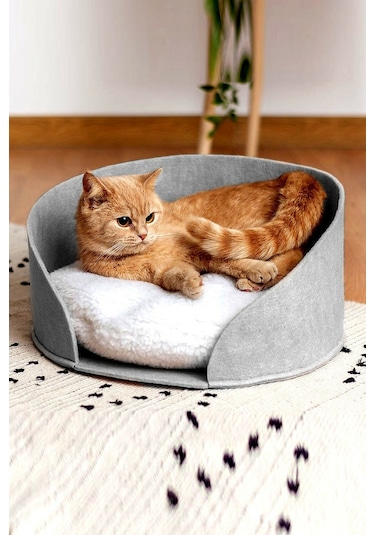 Bundera Puki Peluş Minderli Kedi Yuvası 45 x 20 CM