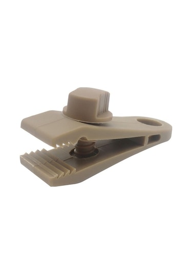 Pazly 10 Adet Heavy Duty Tarp Klipsi, Çadır Kelepçe, Bungee Kordon, Kamp & Araç Kapatma, Kahverengi Kahverengi