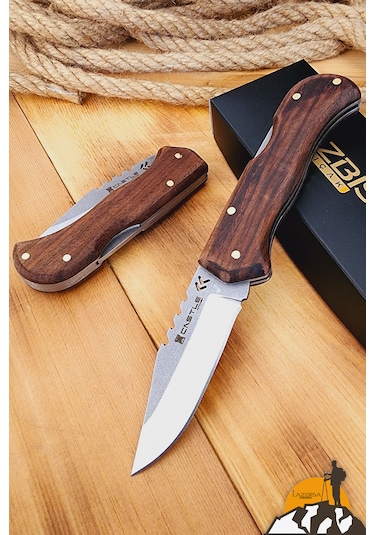 Ceviz Sap Kamp Çakısı Outdoor Piknik Çakısı Bahçe Çakısı Çkw-473 Kahverengi