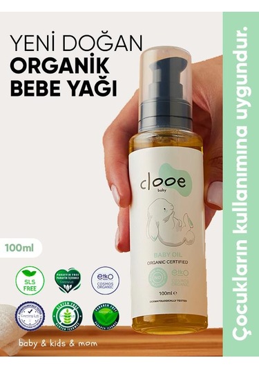 Clooe Organik Bebek Yağı 100ml - 2'li Fırsat Paketi