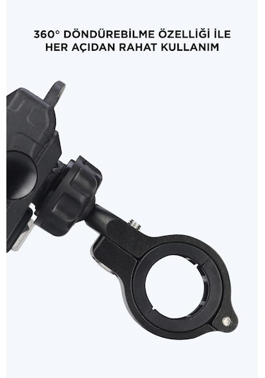 Motor Ve Bisiklet Telefon Tutucu Jx-044 Siyah Siyah