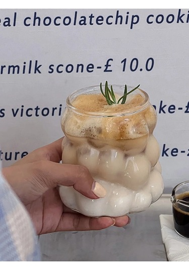 2 Li Set Isıya Dayanıklı Borosilikat Boncuk & Üzüm Şekilli Bardak Boncuklu Tasarım Meyve