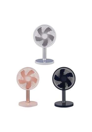 Ebitda Gece Lambası Yükseklik Ayarlı 4 Hızlı Düşük Gürültü Masaüstü Vantilatör - Ev & Ofis Kullanımı İçin Beyaz