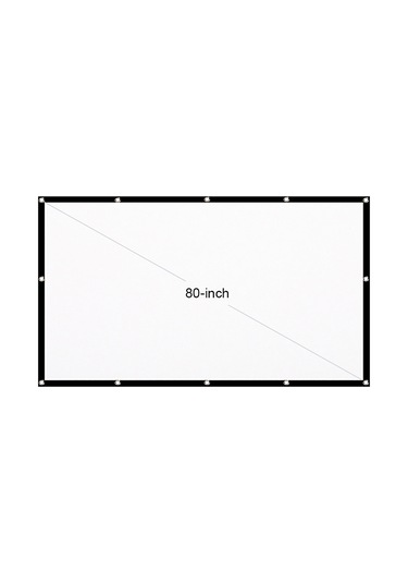 Springsun 80 İnç Taşınabilir Hd Projektör Ekranı 16:9 Projeksiyon Ekranı Açık Ev Sineması İçin Katlanabilir Kalın Dayanıklı