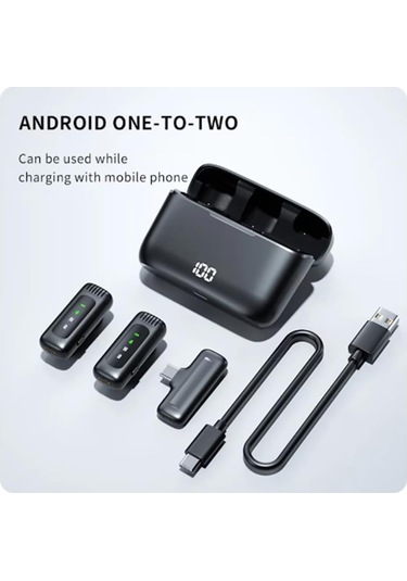 Nsssunnre Kablosuz Yaka Mikrofonu Taşınabilir Gürültü Azaltma