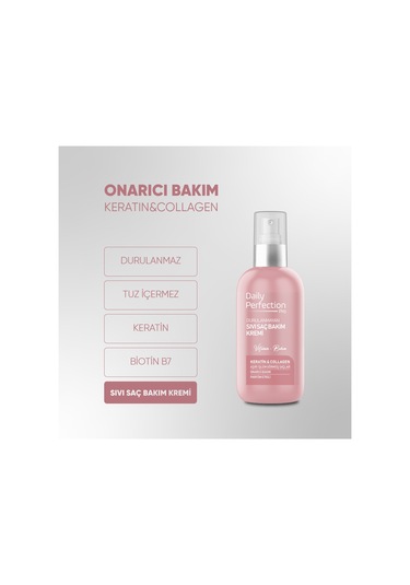 Daily Perfection Pro Keratin & Collagen içerikli Sıvı Saç Bakım Kremi 200 ML