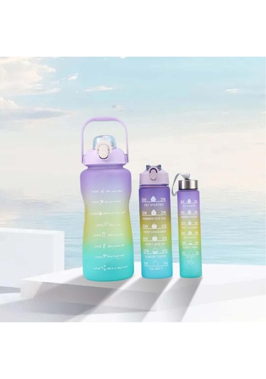 Suntek Magideal 3 Adet Spor Su Şişesi Yeniden Kullanılabilir Stil-b