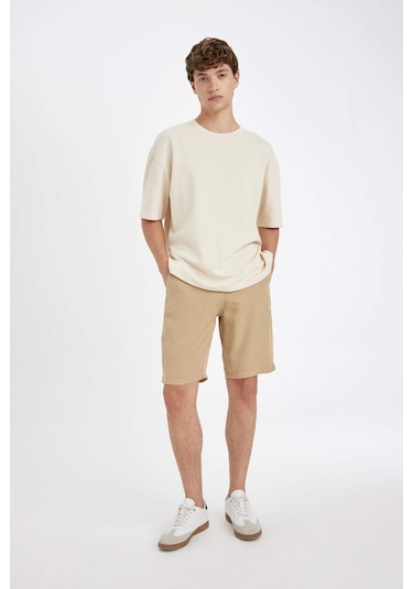 DeFacto Regular Fit Düz Paça Tensel Bermuda Şort C7800AX24SMBG732 DeFacto Regular Fit Düz Paça Tensel Bermuda Şort C7800AX24SMBG732