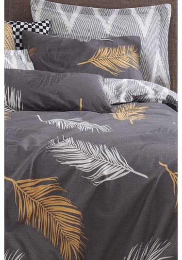 Eponj Home Nevresim Seti Çift Kişilik Olivia Altın-gri Altın - Gri