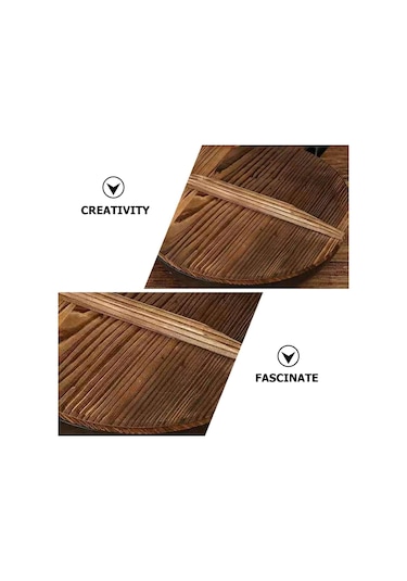 Ahşap Wok Kapak Çin Wok Tavaları Cam Kapaktan Daha Hafif Tavalar Ve Y Yemekleri İçin Ahşap Nedeniyle Anti-. Ahşap