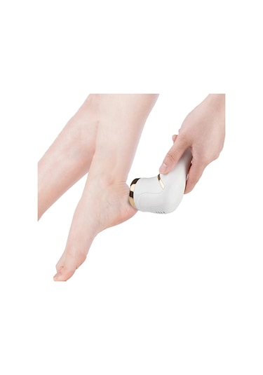 Moveevo Şarj Edilebilir Elektrikli Ayak Törpüsü Pedikür Zımparası Su Geçirmez 2 Hız Ayak Nasırı - Beyaz