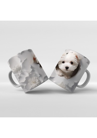 Baskılı Kupa Bardak Sevimli Köpekler - 7