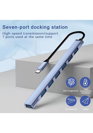 Pc Bilgisayarlar İçin Çoklu 7 Portlu Yüksek Hızlı 5 Gbps Ayırıcı