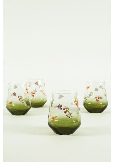 Rakle Jardin 4'lü Su Bardağı Seti 425 Cc Renkli