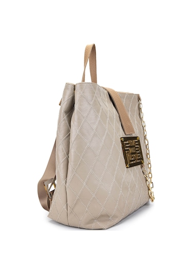 Dolce Kadın Vegan Bej Kap Sırt Çantası 1025 248049-3 Bn Canta Y24 Beıgh Kap Bej
