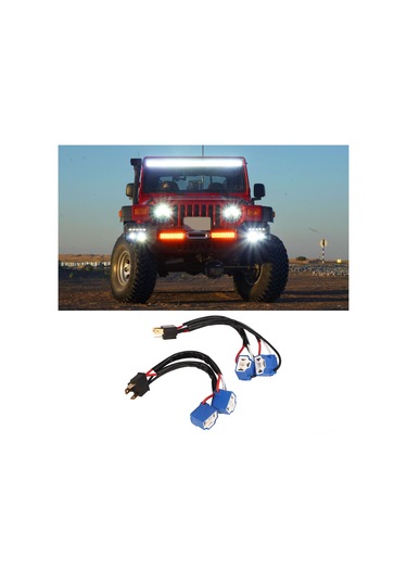 Youtek 2 Adet H4/9003 Kablolu Bağlantı Adaptörü - Truck Ve Pickup Led Farları İçin Y Şekilli Çevirme Kablosu