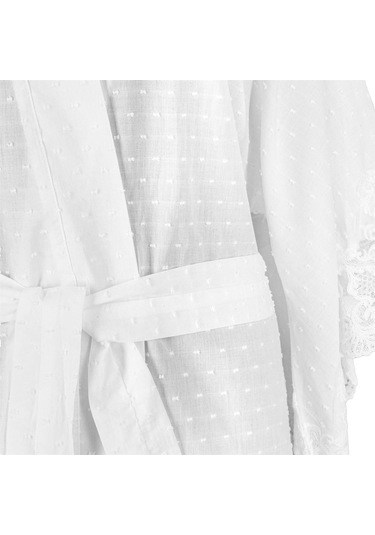 Pearl Dantelli Kadın Kimono Sabahlık