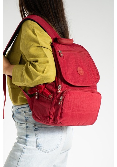 Orta Boy Ultra Hafif Kadın Sırt Çantası Kırmızı Model: 571-3f - Kırmızı