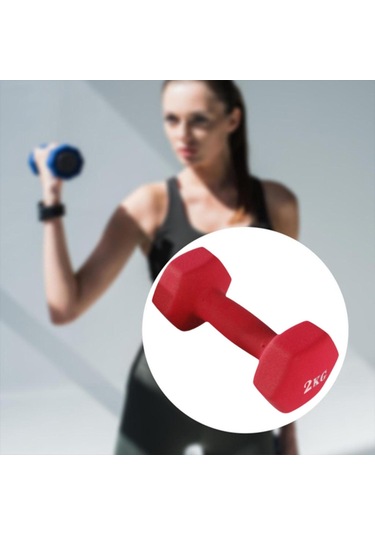 Suntek Erkekler Kadınlar İçin Egzersiz Dambılları Kırmızı