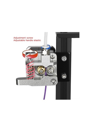 Fortunelane 24v Cr10 Metal Extruder, Uzay Gri, 1m İthal Ptef Boru + 3 Çelik Mk8 Nozzle - Ender 3/5/pro, Cr 20/pro Uyumlu
