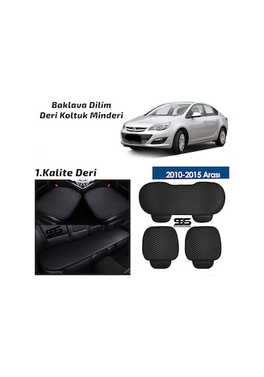 Opel Astra J 2010-2015 Siyah Deri Oto Koltuk Minderleri