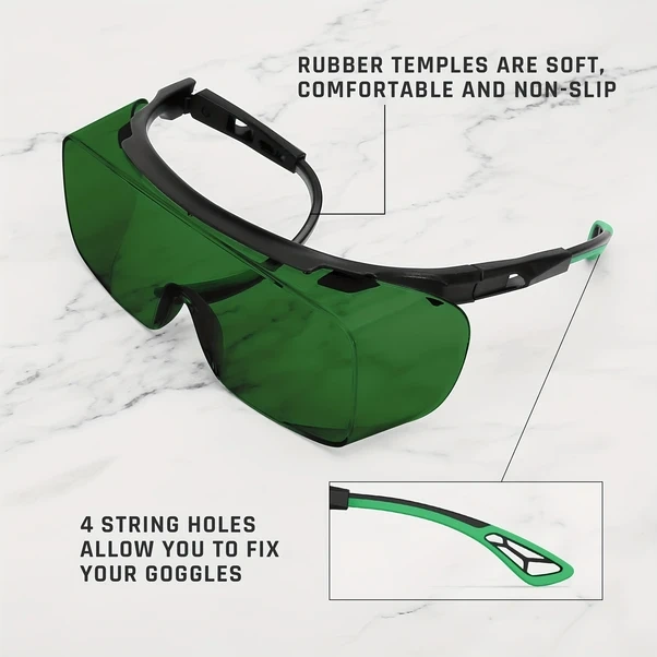 Willowhaven Laıyıke Yeşil Darbe Dayanımlı Güvenlik Gözlüğü, Ayarlanabilir Uv Koruma Ansı Z87 Sertifikalı