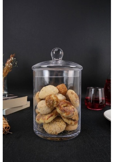 Digithome Tekli Cam Kapaklı Erzak Saklama Kabı Kavanoz Şeffaf 20,5 Cm Kv.sln.002 C1-1-288