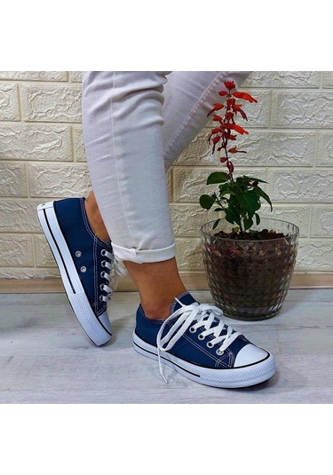 Fiyra 554 Kot Mavi Kısa Unisex Sneaker Keten Spor Ayakkabı 001