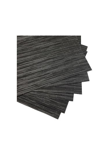Siyah Jankng 6 Adet Siyah Yıkanabilir Masa Paspasları Vinil Pvc İçecek Yerleştirme Kaymaz Yalıtım Placemat Yemek Odası Dekor Masa Paspasları Siyah