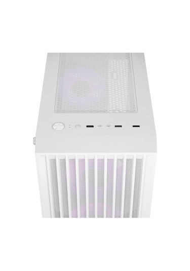 Rampage Lyra Mesh Temperli Camlı 3x12 CM Rgb Fan M-Atx Mini-T Gaming Oyuncu Kasası Beyaz