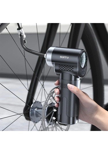 Primepickings Black Kablosuz Taşınabilir El Tipi Araç Lastik Şişirme Cihazı Bisiklet Motosiklet Elektrikli Bisiklet Ve Toplar İçin