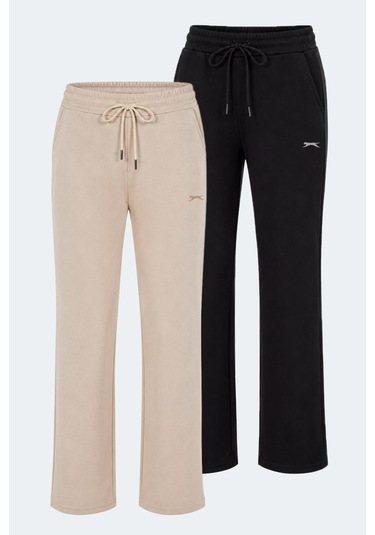 Slazenger Ilara 2 Li Set Kadın Eşofman Altı Siyah - Bej