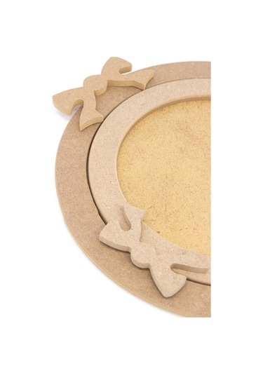 Na Neşeli Ahşap Ahşap Yuvarlak Fiyonklu Tepsi Ikili Takım.servis Sunum Tepsisi.boyanabilir Ahşap Tepsi.kendin Boya. Boyanabilir Ham Ahşap