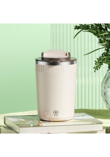 Novahub Yüksek Hızlı Şarj Edilebilir Manyetik Karıştırma Kahve Kupası - Bej Model Bej