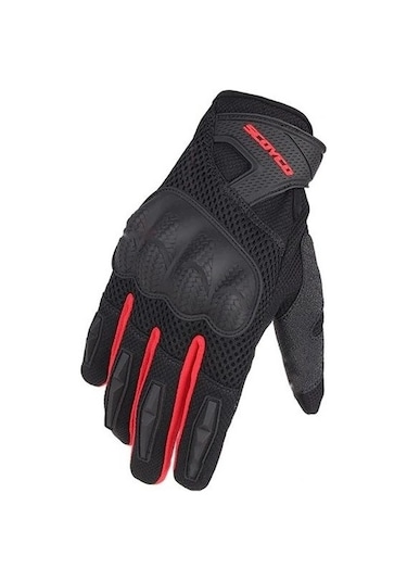 Scoyco Mc58 Yazlık Korumalı Eldiven (Kırmızı-Siyah) (472718086)